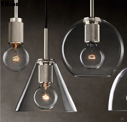 Tinggi yang dapat disesuaikan Lampu Pendant LED Logam Gaya Modern Nikel / Kuningan / Perunggu