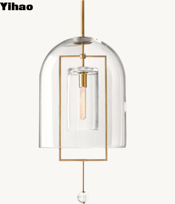 Fulcrum Pendant Tembaga Crystal Chandelier 14,5 KG Vintage Kuningan Finish Disesuaikan