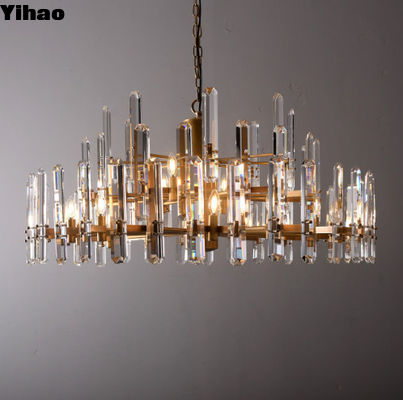 Warna yang dapat disesuaikan Bloomington Round Chandelier Brass Crystal Dimensi D 120cm x H 53.5cm