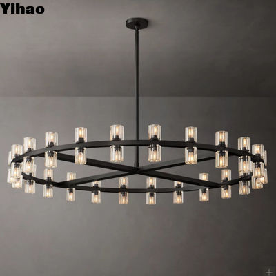 Hot Hanging Glass K5 Crystal Chandelier untuk Kamar Tidur Villa Ruang Tamu Dimension D 120CM
