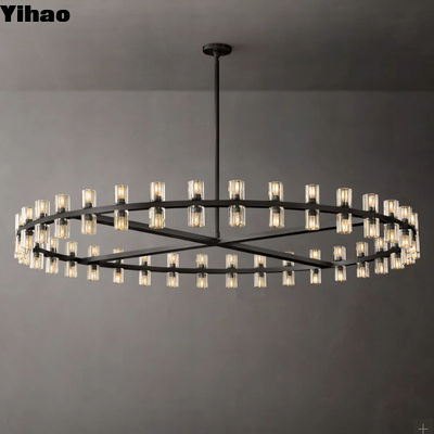 Modern Bulat Crystal Chandelier untuk Meja Makan ruang tamu Kamar tidur Pencahayaan
