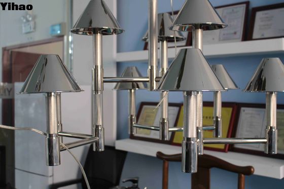 Luxury yihaowo YH-1025-7 Kuningan Crystal Chandelier Untuk Indoor Ceiling Mount