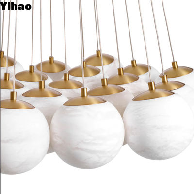 Modern Art Dekoratif Pendant Lampu Langit-langit Tinggi Hotel Bulat Chandelier