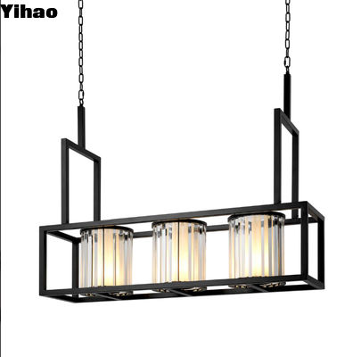 Black Finish Modern Crystal Glass Chandelier Untuk Cahaya Langit-langit