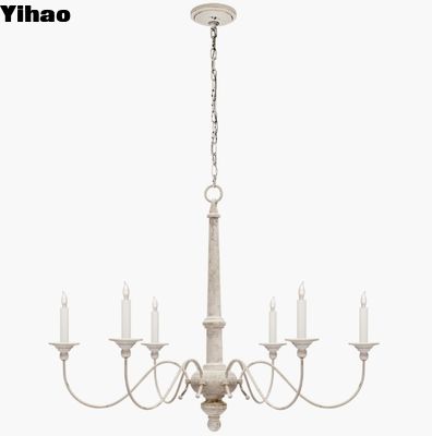 S 5211 Country Small Chandelier Belgian White Finish 26.75