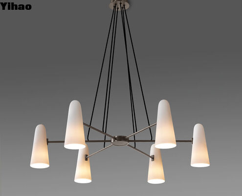 Modern Brass Body Height Adjustable Pendant Light dengan 50000 Jam Umur untuk ruang tamu