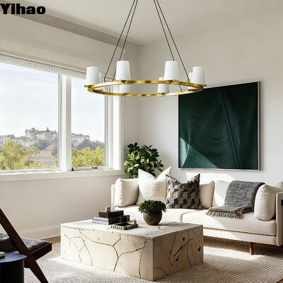 Brass Body Pendant Light dengan 3500K Warm White LED dan 30.000 Jam Umur untuk ruang tamu