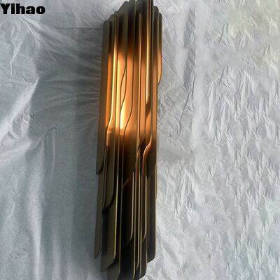 Material Kuningan Desain Modern Lampu Dinding dengan 3500K Cahaya LED Putih Panas untuk ruang tamu