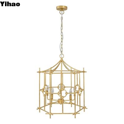 Yihao Custom Modern Decor Iron LED Pendant Light Chandelier untuk Kepulauan Dapur Unik Ceiling Hanging